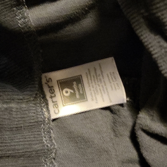 𝅺carter's Corduroy Jumpsuit 9 months Gray - Picture 2 of 2
